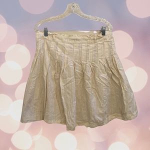 Cream Textured Skirt